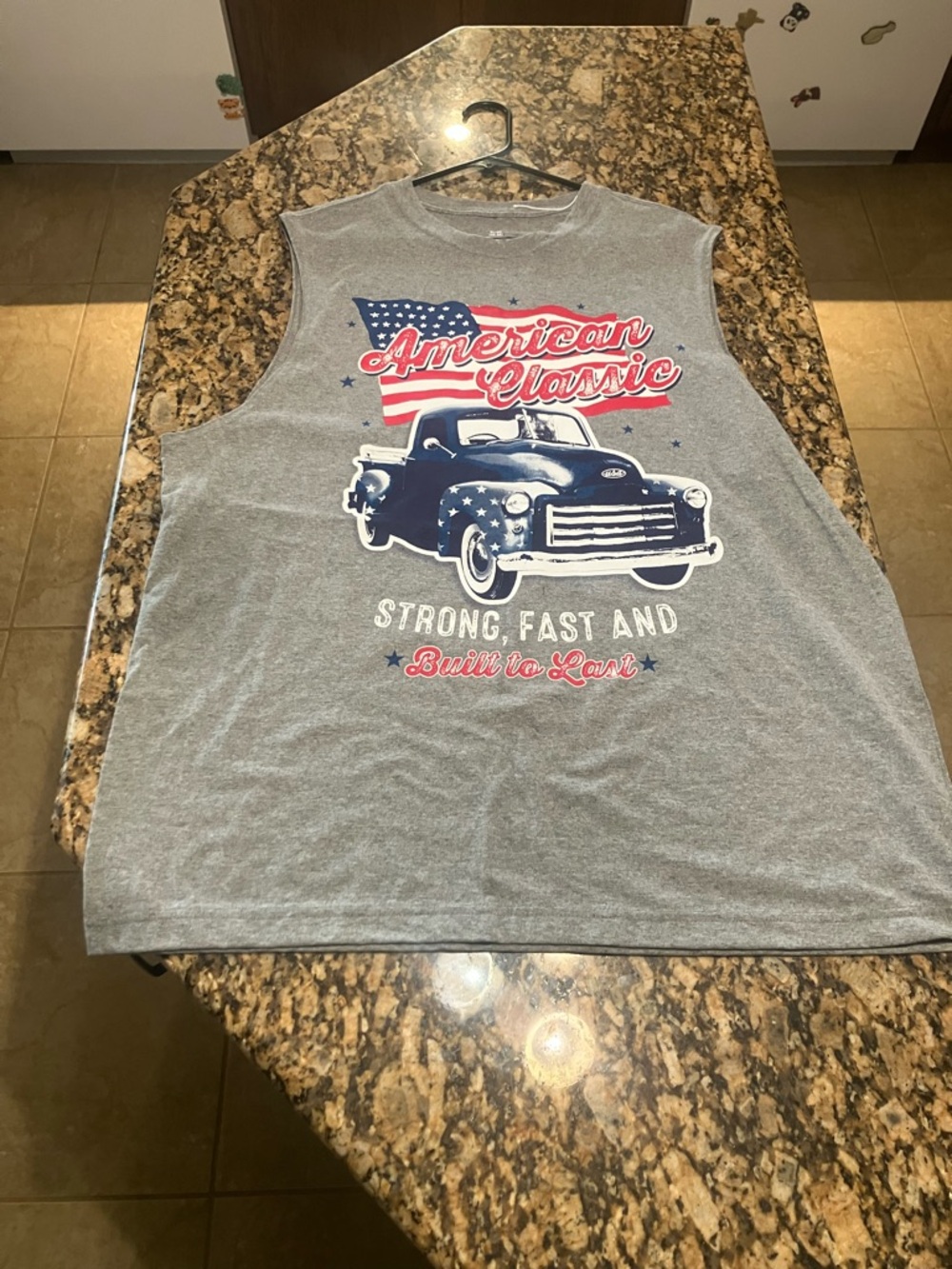 American Classic Sleeveless Graphic Tank Top - Gray